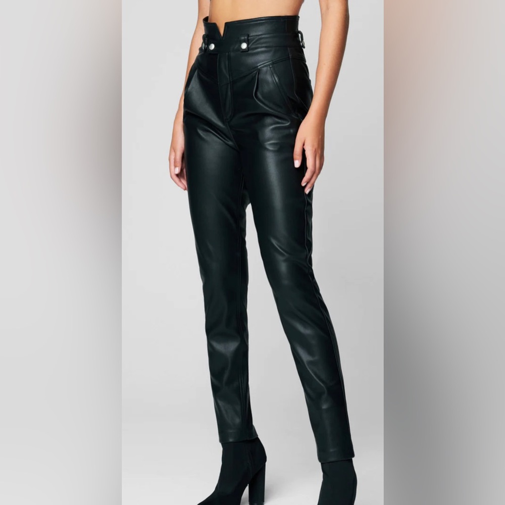Blank NYC high waisted vegan black leather, out of stock on website